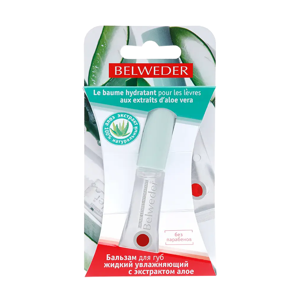Belweder Бальзам для губ с экстрактом алоэ увлажняющий, бальзам для губ, 7 мл, 1 шт. фото