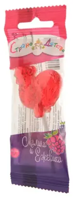 Страна Детства Петушок на палочке малина ежевика, карамель леденцовая, 17 г, 1 шт. фото