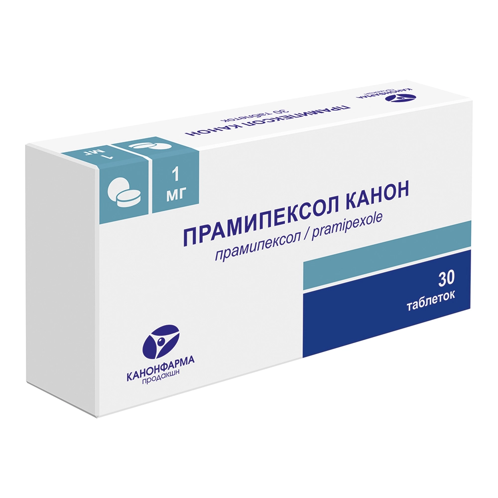 Прамипексол Канон, 1 мг, таблетки, 30 шт. фото