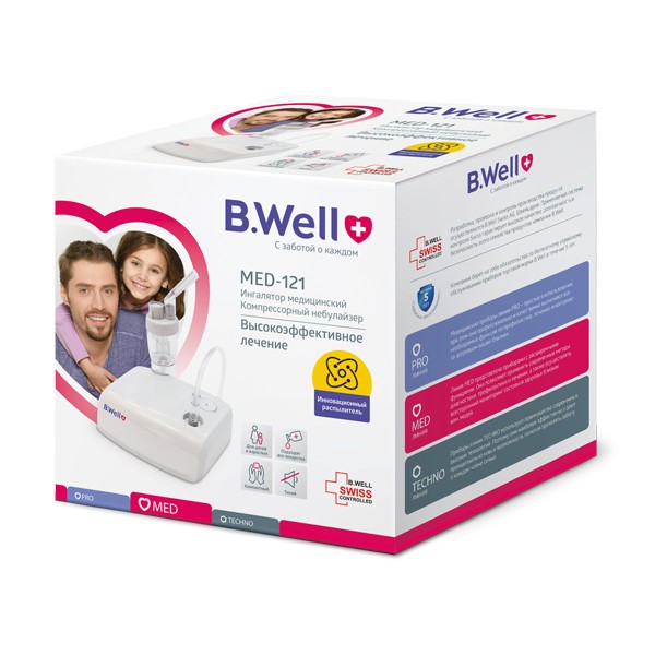 B.Well Ингалятор компрессорный MED-121, 1 шт. фото