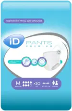 ID Pants premium трусы для взрослых, M, впитывающие трусы, 30 шт. фото