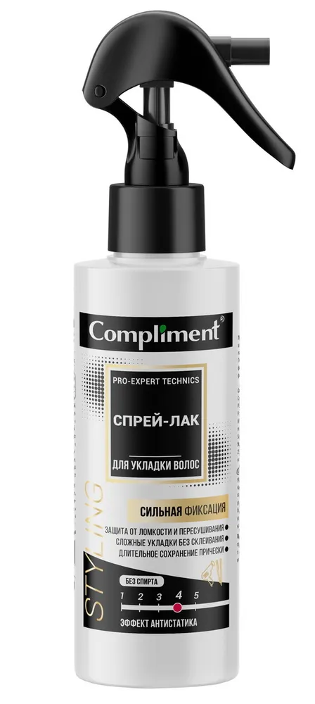 Compliment pro-expert technics спрей-лак для укладки волос, спрей, 200мл, 1 шт. фото
