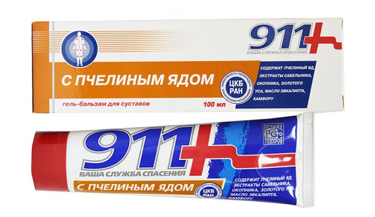 911 Ваша служба спасения с Пчелиным Ядом, гель-бальзам, 100 мл, 1 шт. фото