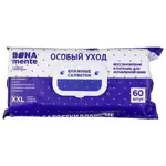 Bona Mente! Салфетки влажные восстановление и питание, для ослабленной кожи, салфетки влажные, 60 шт, с ионами серебра, с клапаном фото