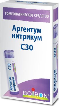 Аргентум нитрикум С30, гранулы гомеопатические, 4 г, 1 шт. фото