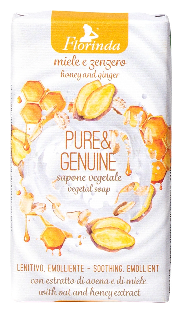 Florinda мыло туалетное твердое, мыло, 100 г, 1 шт, имбирь + мёд фото