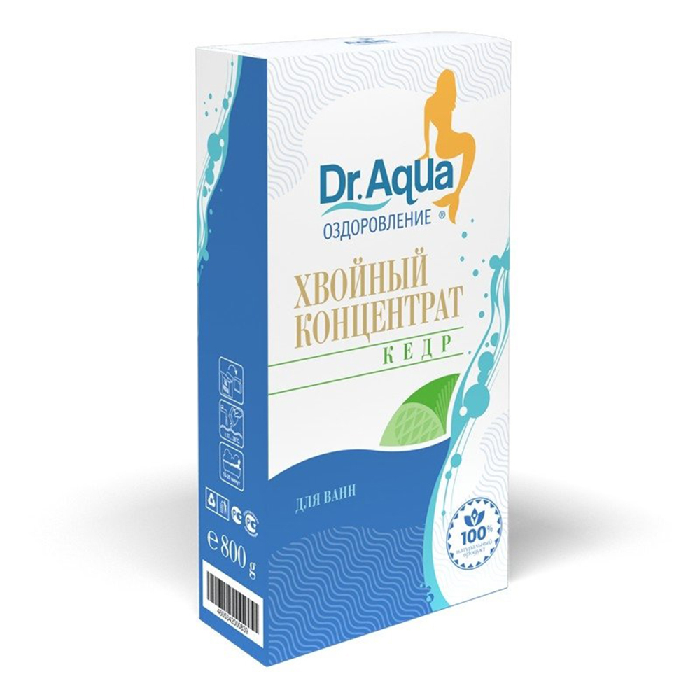 Dr Aqua Хвойный концентрат для ванн, порошок гранулированный, 800 г, 1 шт, кедр фото
