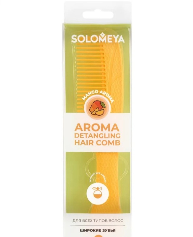 Solomeya расческа-гребень для волос, 1 шт, с ароматом манго фото