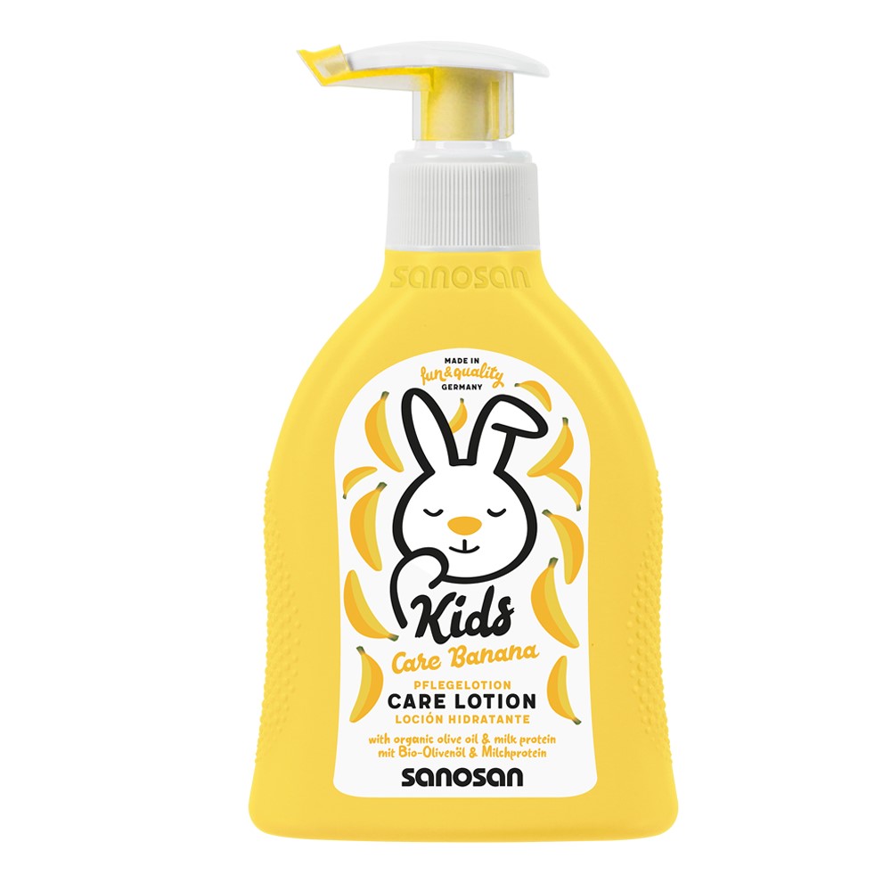 Sanosan Kids Молочко увлажняющее, 200 мл, 1 шт, с ароматом банана фото