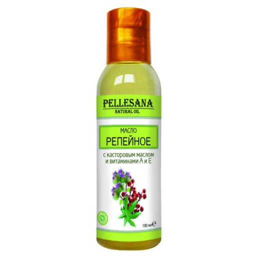 PELLESANA Масло репейное, масло косметическое, 100 мл, 1 шт, с касторовым маслом и витаминами А Е фото