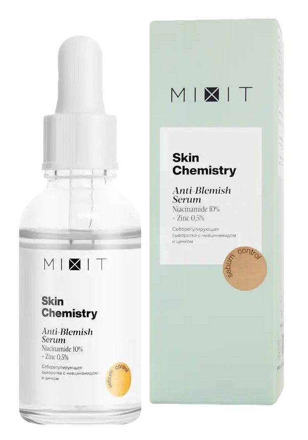 Mixit skin chemistry Сыворотка с ниацинамидом и цинком себорегулирующая, сыворотка, 30 мл, 1 шт. фото