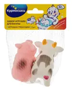 Курносики набор игрушек для ванны Зверушки-грязнушки 6 мес+, 2 шт, арт. 25050 фото 2