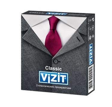 Презервативы Vizit Classic, презерватив, 3 шт, гладкие фото