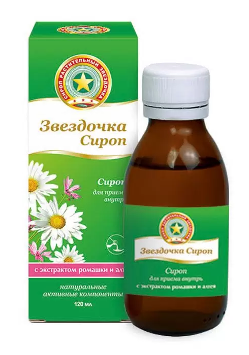 Звездочка сироп с экстрактом ромашки и алтея, сироп, 120 мл, 1 шт. фото