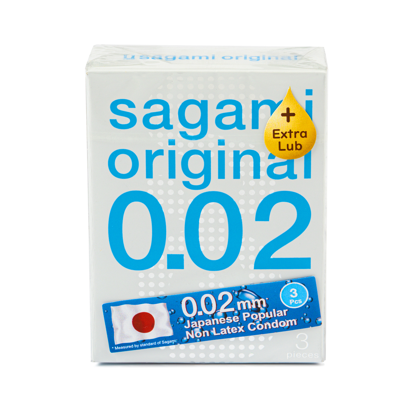Sagami Original 0.02 Extra Lub презервативы полиуретановые с увеличенным количеством смазки, презервативы, 3 шт. фото