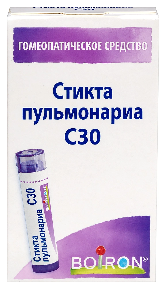 Стикта пульмонариа С30, гранулы гомеопатические, 4 г, 1 шт. фото