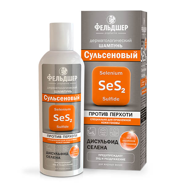 Фельдшер Сульсен №1 шампунь против перхоти, шампунь дерматологический, 180 мл, 1 шт. фото