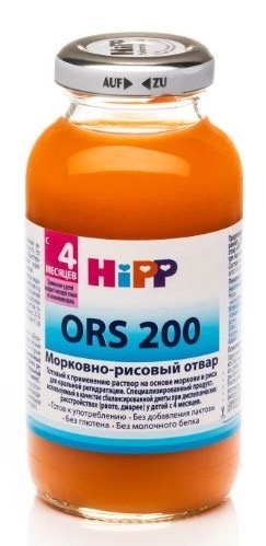 Hipp ORS 200 отвар, напиток, 200 мл, 1 шт, морковно-рисовый фото