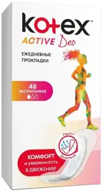 Kotex Active Deo, прокладки ежедневные, 48 шт, экстратонкие фото