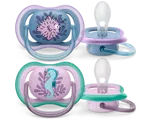 AVENT Ultra Air Animals Пустышка силиконовая ортодонтическая с футляром, 6-18 месяцев, 2 шт, арт. SCF085/61 фото 2