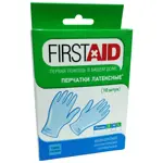 Firstaid перчатки смотровые латексные опудренные нестерильные, Medium M (7-8), пара, 5 шт. фото