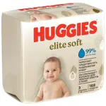Huggies elite soft салфетки влажные детские, 168 шт. фото