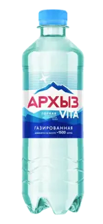 Архыз Vita Вода минеральная, вода минеральная, 0.5 л, 1 шт, газированная фото