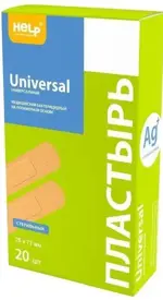 Help Пластырь медицинский бактерицидный универсальный стерильный, 2.5 см х 7.2 см, 20 шт. фото