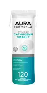 Aura Professional Ватные диски, ватные диски, 120 шт, сатиновый эффект фото