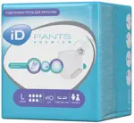 ID Pants Premium Подгузники-трусы для взрослых, Large L, 10 шт, 100-140 см ID Pants Premium Подгузники-трусы для взрослых, Large L, 10 шт, 100-140 см фото 1