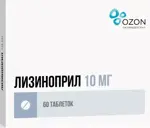 Лизиноприл, 10 мг, таблетки, 60 шт. фото