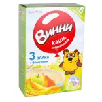 Винни Каша молочная 3 злака и фрукты, каша детская молочная, 200 г, 1 шт. фото