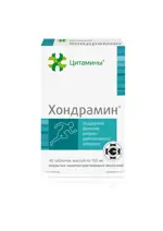 Хондрамин, 155 мг, таблетки, покрытые кишечнорастворимой оболочкой, 40 шт. фото