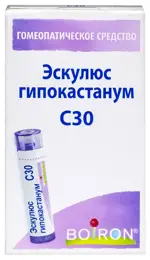 Эскулюс гипокастанум С30, гранулы гомеопатические, 4 г, 1 шт. фото