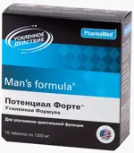 Man's formula Потенциал Форте Усиленная формула, 1200 мг, таблетки, 15 шт. фото