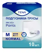 Tena Pants Normal Подгузники-трусы для взрослых, Medium M (2), 10 шт, 80-110 см Tena Pants Normal Подгузники-трусы для взрослых, Medium M (2), 10 шт, 80-110 см фото 1