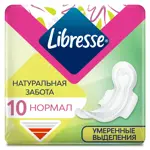 Libresse Natural Care Ultra Normal прокладки, прокладки гигиенические, 10 шт, умеренные выделения Libresse Natural Care Ultra Normal прокладки, прокладки гигиенические, 10 шт, умеренные выделения фото 1