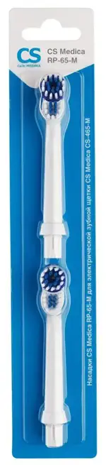 CS Medica RP-65-М Насадки для электрической зубной щетки CS Medica CS-465-М, 2 шт, синего цвета CS Medica RP-65-М Насадки для электрической зубной щетки CS Medica CS-465-М, 2 шт, синего цвета фото 1