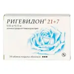 Ригевидон 21+7, 30 мкг+150 мкг, таблетки в комплекте, 28 шт. фото 