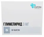 Глимепирид, 3 мг, таблетки, 90 шт. фото 