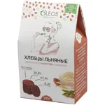 Oleos Хлебцы льняные, хлебцы, 100 г, 1 шт, с кунжутом фото