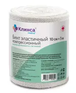 Клинса Бинт эластичный компрессионный, 10 см х 3 м, 1 шт, высокой растяжимости фото