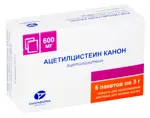 Ацетилцистеин Канон, 600 мг, гранулы для приготовления раствора для приема внутрь, 3 г, 6 шт. фото 