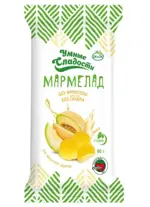 Умные сладости Мармелад желейно-формовой со стевией, мармеладные пастилки, 80 г, 1 шт, дыня фото