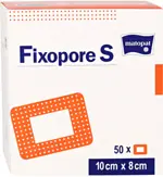 Matopat Fixopore S повязка с впитывающей подушечкой, 10 см х 8 см, повязка стерильная, 50 шт, нетканая основа фото