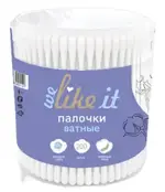 Лайк Ватные палочки, ватные палочки в стакане, 200 шт. фото