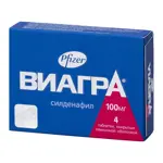 Виагра, 100 мг, таблетки, покрытые пленочной оболочкой, 4 шт. Виагра, 100 мг, таблетки, покрытые пленочной оболочкой, 4 шт. фото 4
