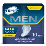 Tena Men вкладыши урологические уровень 2, прокладки урологические, 10 шт, medium Tena Men вкладыши урологические уровень 2, прокладки урологические, 10 шт, medium фото 1
