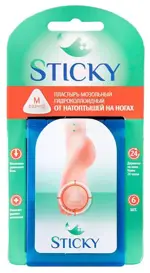 Sticky Пластырь от натоптышей на ногах, р. M, 6 шт. фото