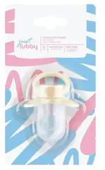 Lubby соска-пустышка силиконовая с круглым соском и колпачком, 0+ мес, 1 шт, арт. 15923 фото